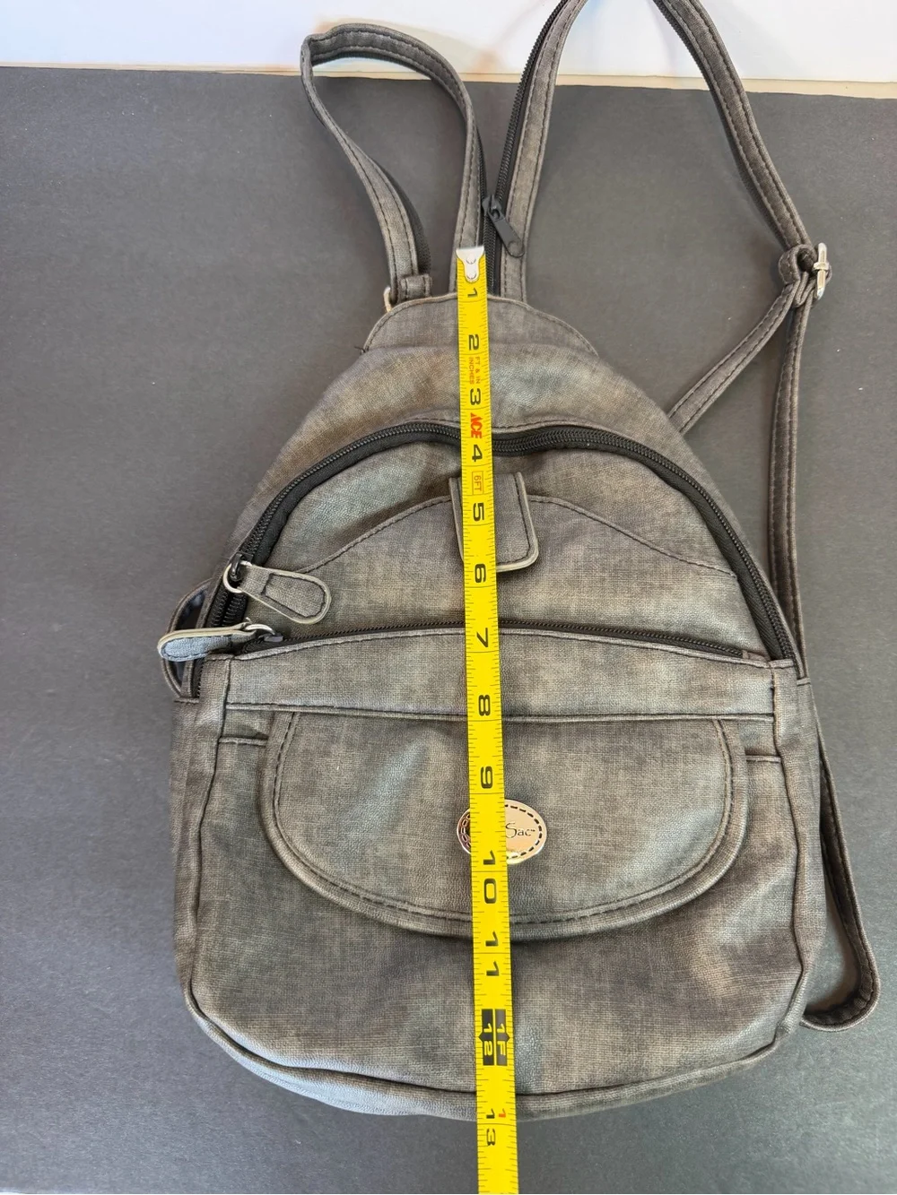 MultiSac Women's Gray Jamie Convertible Backpack/Sling Handbag One Size